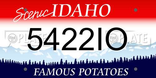 5422IO Idaho License Plate