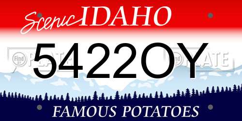 5422OY Idaho License Plate