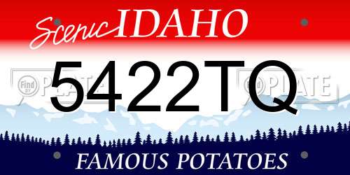 5422TQ Idaho License Plate
