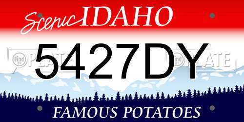5427DY Idaho License Plate
