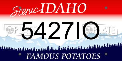 5427IO Idaho License Plate
