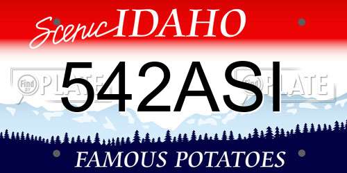 542ASI Idaho License Plate
