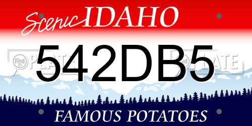 542DB5 Idaho License Plate