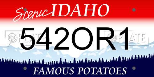 542OR1 Idaho License Plate