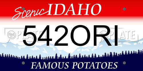 542ORI Idaho License Plate