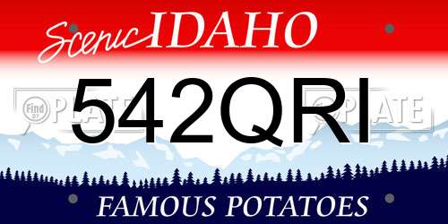 542QRI Idaho License Plate