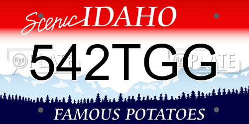 542TGG Idaho License Plate