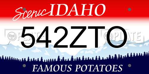 542ZTO Idaho License Plate