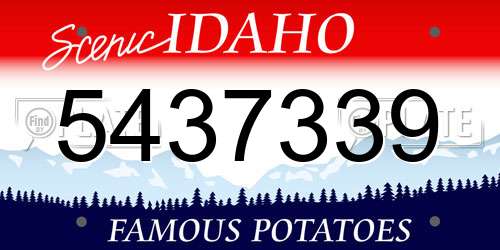 5437339 Idaho License Plate