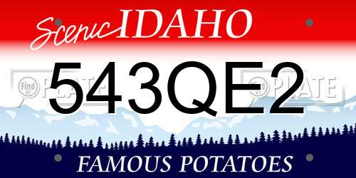 543QE2 Idaho License Plate