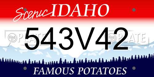 543V42 Idaho License Plate