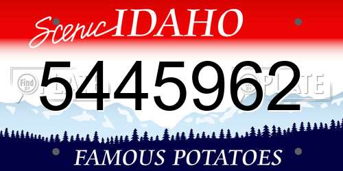 5445962 Idaho License Plate