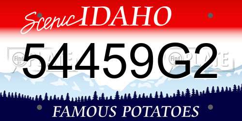 54459G2 Idaho License Plate