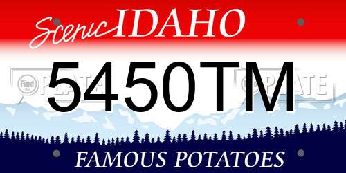 5450TM Idaho License Plate