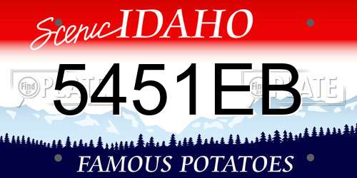 5451EB Idaho License Plate
