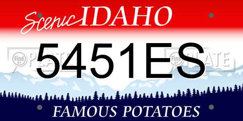 5451ES Idaho License Plate