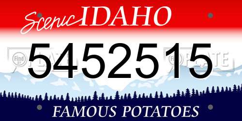 5452515 Idaho License Plate