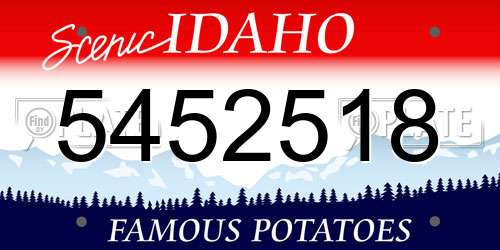 5452518 Idaho License Plate