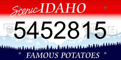 5452815 Idaho License Plate