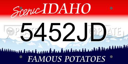 5452JD Idaho License Plate