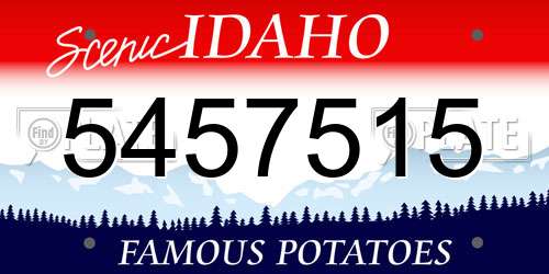 5457515 Idaho License Plate