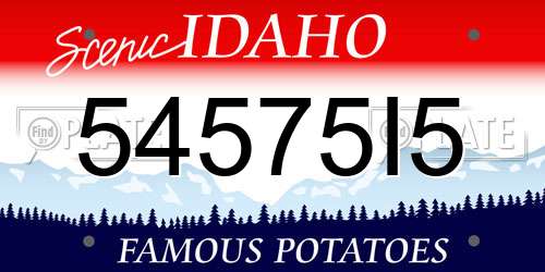 54575I5 Idaho License Plate