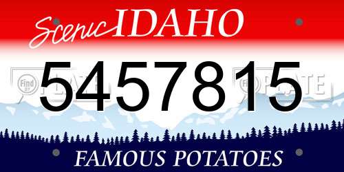 5457815 Idaho License Plate
