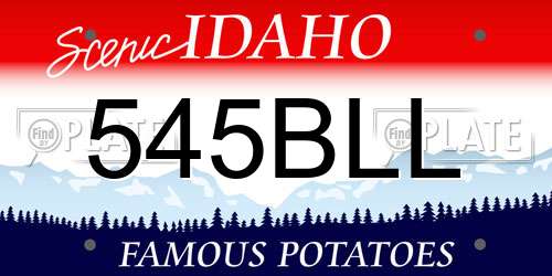545BLL Idaho License Plate
