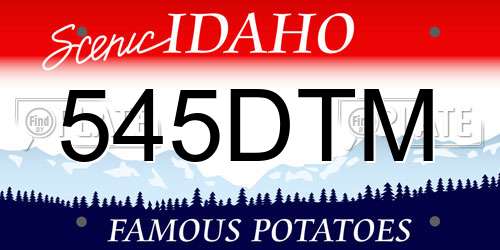 545DTM Idaho License Plate