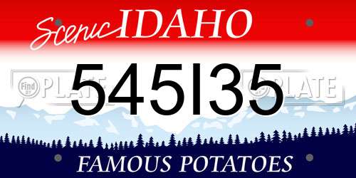 545I35 Idaho License Plate