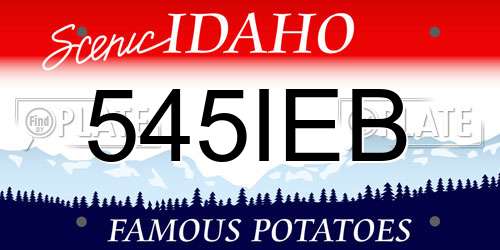 545IEB Idaho License Plate