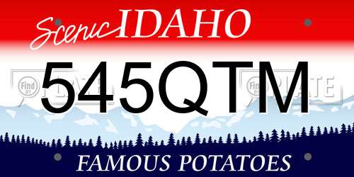 545QTM Idaho License Plate