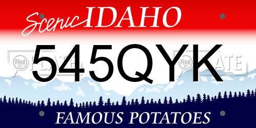 545QYK Idaho License Plate