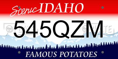 545QZM Idaho License Plate