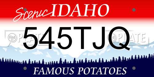 545TJQ Idaho License Plate