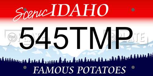 545TMP Idaho License Plate