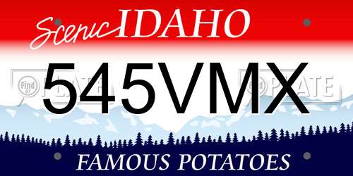 545VMX Idaho License Plate