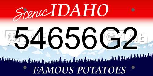 54656G2 Idaho License Plate