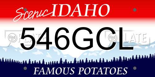 546GCL Idaho License Plate