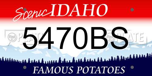 5470BS Idaho License Plate