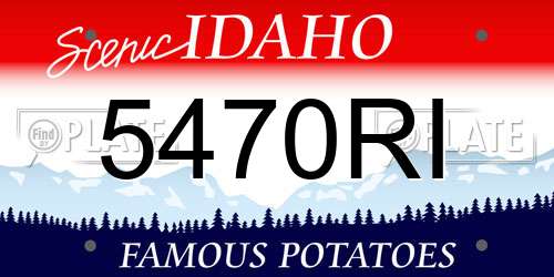5470RI Idaho License Plate