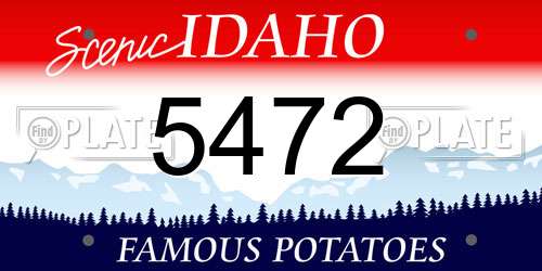 5472 Idaho License Plate