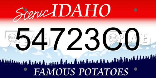 54723C0 Idaho License Plate
