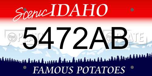 5472AB Idaho License Plate