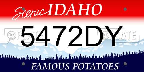 5472DY Idaho License Plate