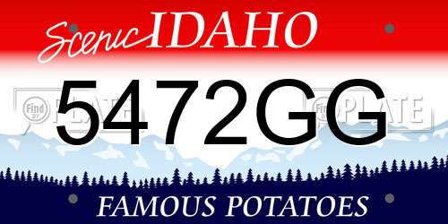 5472GG Idaho License Plate
