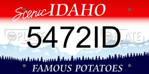 5472ID Idaho License Plate