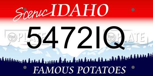 5472IQ Idaho License Plate