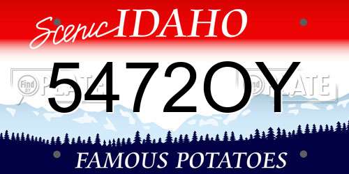 5472OY Idaho License Plate