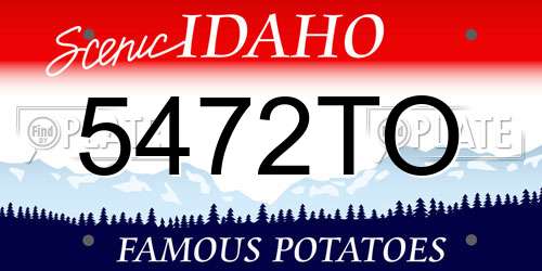 5472TO Idaho License Plate